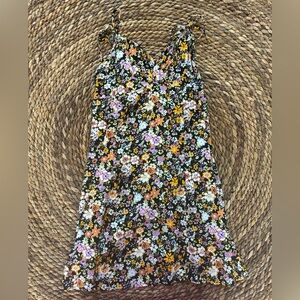 Orange & Purple Floral Dress